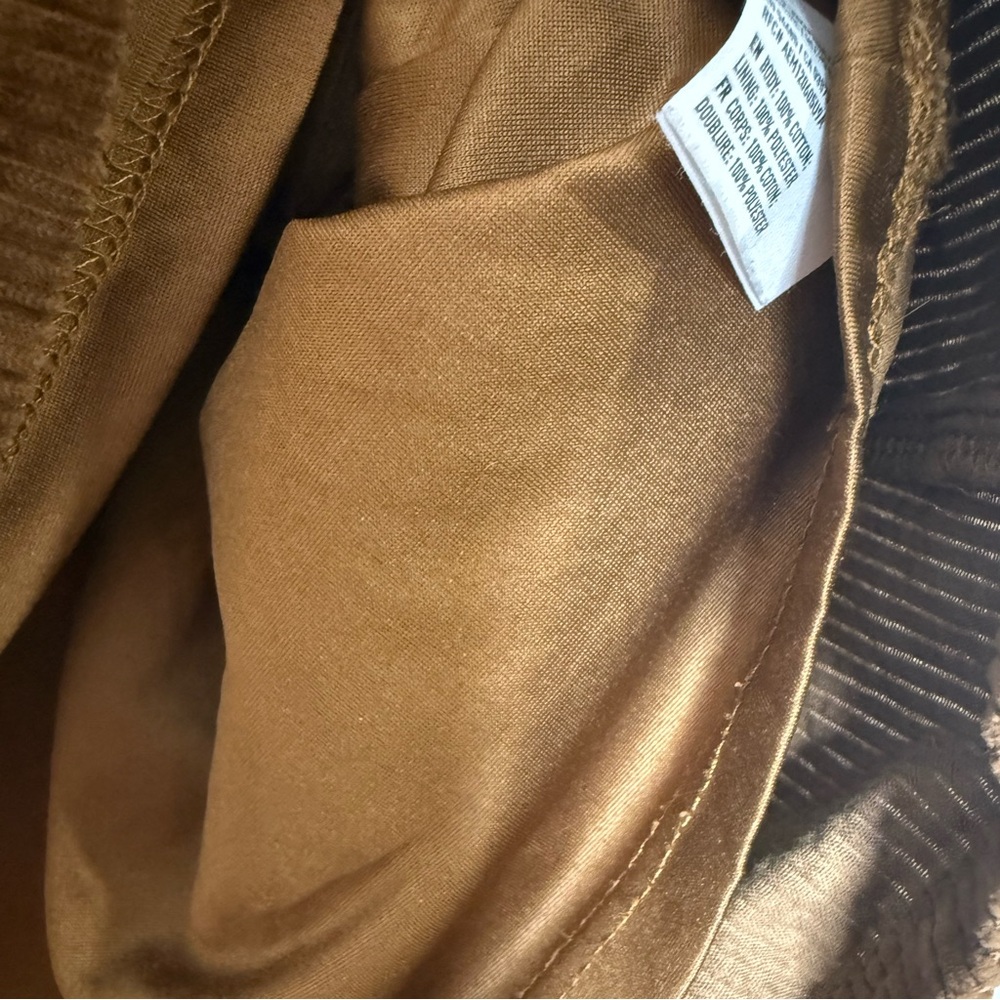 American Eagle Outfitters women's brown corduroy overall mini dress - Picture 4 of 10